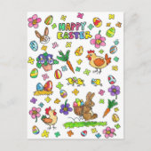 Buntes glückliches Ostern Postkarte (Vorderseite)