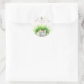 Buntes glückliches Ostern Runder Aufkleber (Tasche)