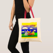 Buntes glückliches Ostern Tragetasche (Vorderseite (Produkt))