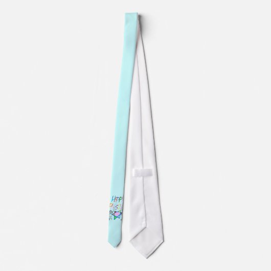 Buntes glückliches Passahfest Krawatte (Rückseite)