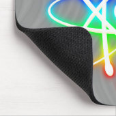 Buntes glühendes Atom - mousepad (Ecke)