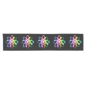 Buntes glühendes Atom-Muster Kurzer Tischläufer (Horizontal)