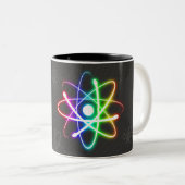 Buntes glühendes Atom - Tasse (VorderseiteRechts)
