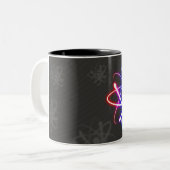 Buntes glühendes Atom - Tasse (Vorderseite Links)