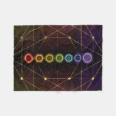 Buntes glühendes Chakras Fleecedecke (Vorderseite (Horizontal))