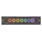 Buntes glühendes Chakras Kurzer Tischläufer (Horizontal)