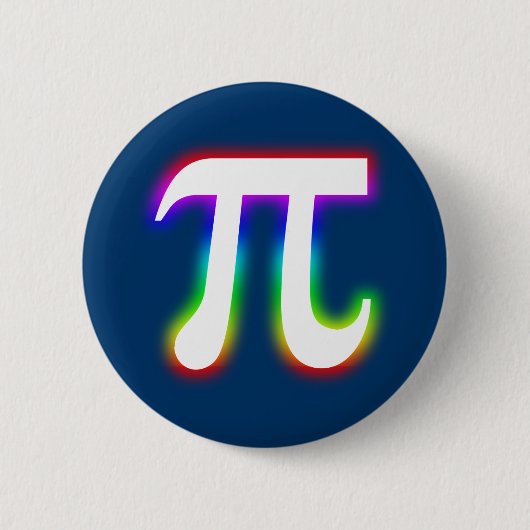 Buntes glühendes Mathe PU-Zahl-| Button (Vorderseite)