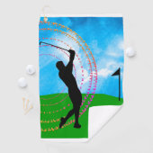 Buntes Golf-Schwingen Golfhandtuch (Insitu)