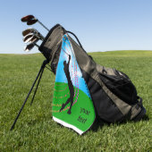Buntes Golf-Schwingen Golfhandtuch (Gras)