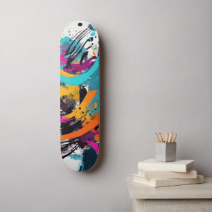 Buntes Graffiti Abstract Skateboard