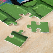 Buntes Graffiti-Text mit der Aufschrift 'Nutze den Puzzle (Seite)