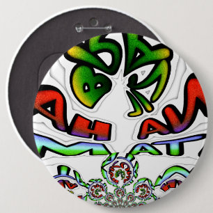 Buntes Hakuna Matata Graffiti-Kunstposter Button