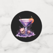 Buntes Halloween-Cocktailglas Konfetti (Klein Vorderseite)