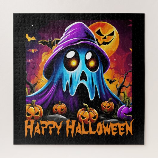 Buntes Halloween Ghost Pumpkin Happy Halloween Puzzle (Vertikal)
