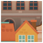 Buntes Hausmuster Stoff (Muster)