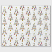 Buntes Helles Weihnachtsbaum-Verpackungspapier Geschenkpapier (Flach)