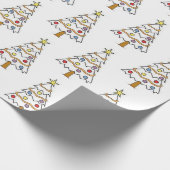 Buntes Helles Weihnachtsbaum-Verpackungspapier Geschenkpapier (Ecke)