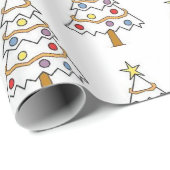 Buntes Helles Weihnachtsbaum-Verpackungspapier Geschenkpapier (Rolleneckpunkt)