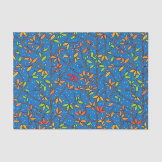 Buntes Herbst-Blätter Seidenpapier (Vorderseite)