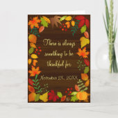 Buntes Herbst-Laub für Erntedank Karte (Vorderseite)