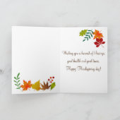 Buntes Herbst-Laub für Erntedank Karte (Innenseite)