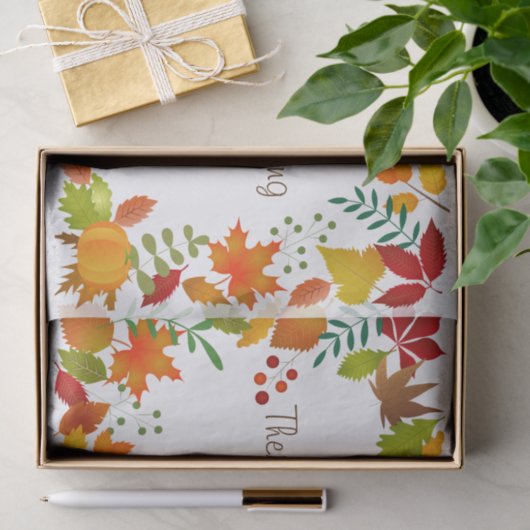 Buntes Herbst-Laub für Erntedank Seidenpapier (Geschenk)