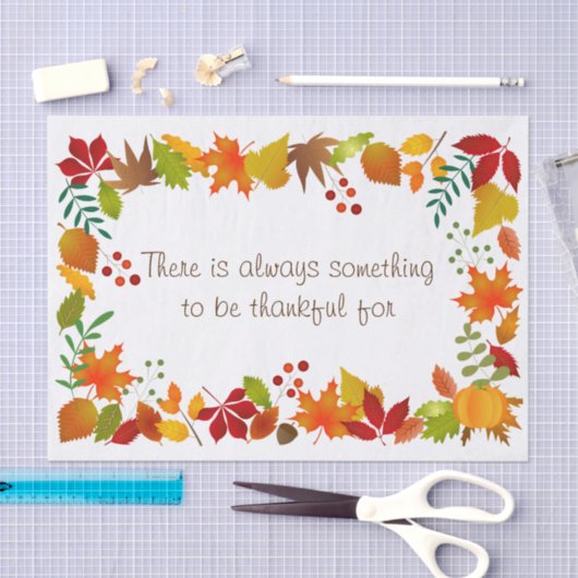 Buntes Herbst-Laub für Erntedank Seidenpapier (Handwerk)