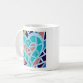 Buntes Herz für irgendeinen Tag… Kaffeetasse (Vorderseite Links)