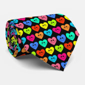 Buntes Herz Krawatte (Gerollt)