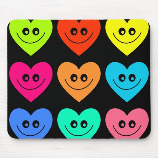 Buntes Herz Mousepad (Vorne)