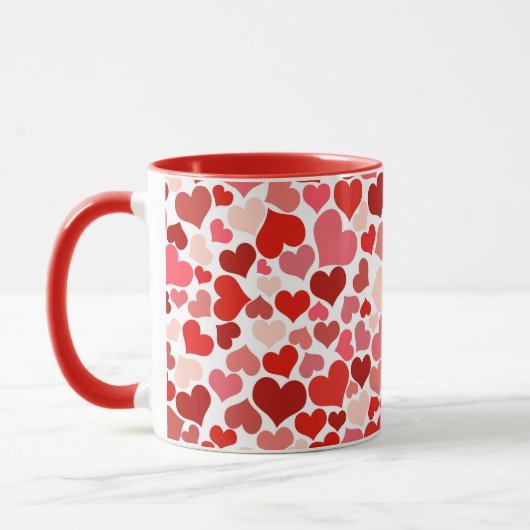 Buntes Herzen Muster-20367 Tasse (Links)
