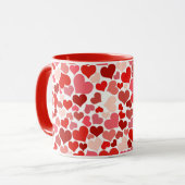 Buntes Herzen Muster-20367 Tasse (Vorderseite Links)