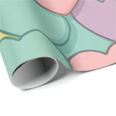 Buntes Herzen Muster Geschenkpapier (Rolleneckpunkt)