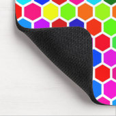 Buntes Hexagon-Muster Mousepad (Ecke)