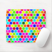 Buntes Hexagon-Muster Mousepad (Mit Mouse)