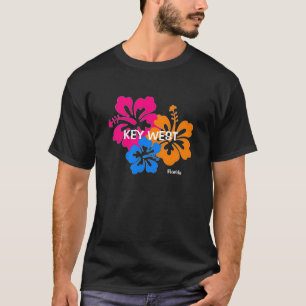 Buntes Hibiskus-T-Shirt Key West Florida T-Shirt