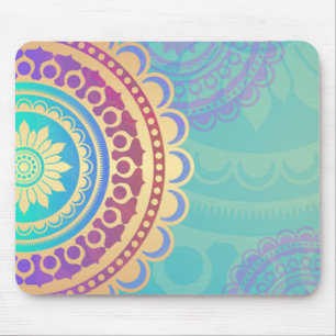Buntes hindisches Kunst-Muster Mousepad
