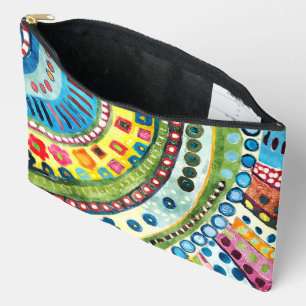 Buntes Hippie-Abstrakt Zubehörtasche