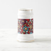 buntes Hippie-Blume Bierglas (Mittel)