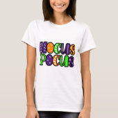 Buntes Hocus Pocus T-Shirt - Retro Groovy Witchy (Vorderseite)