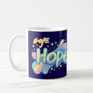 Buntes Hoffnungsgraffiti - Y2K Glitzernde Ästhetik Kaffeetasse