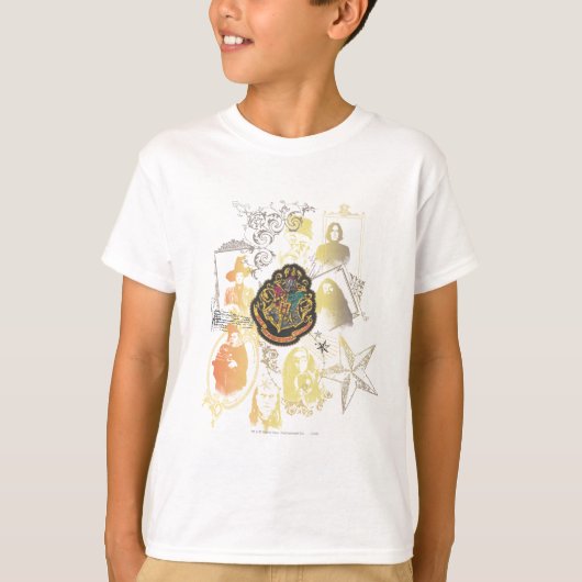 Buntes Hogwarts Wappen Harry Potter | T-Shirt (Vorderseite)