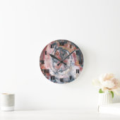 Buntes Holz-Foto Runde Wanduhr (Zuhause)