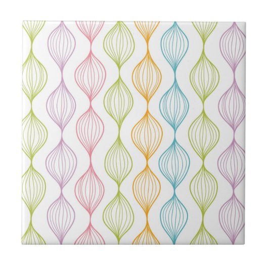 Buntes horizontales ogee Muster Fliese (Vorderseite)