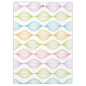 Buntes horizontales ogee Muster Klemmbrett (Rückseite)