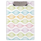 Buntes horizontales ogee Muster Klemmbrett (Vorderseite)