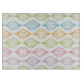 Buntes horizontales ogee Muster Schneidebrett (Vorderseite)