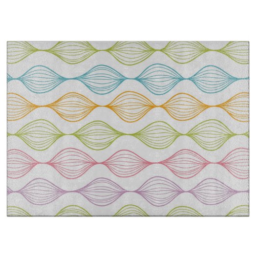 Buntes horizontales ogee Muster Schneidebrett (Vorderseite)