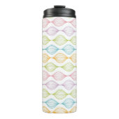 Buntes horizontales ogee Muster Thermosbecher (Vorderseite)