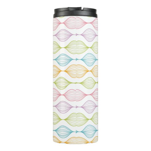 Buntes horizontales ogee Muster Thermosbecher (Rückseite)